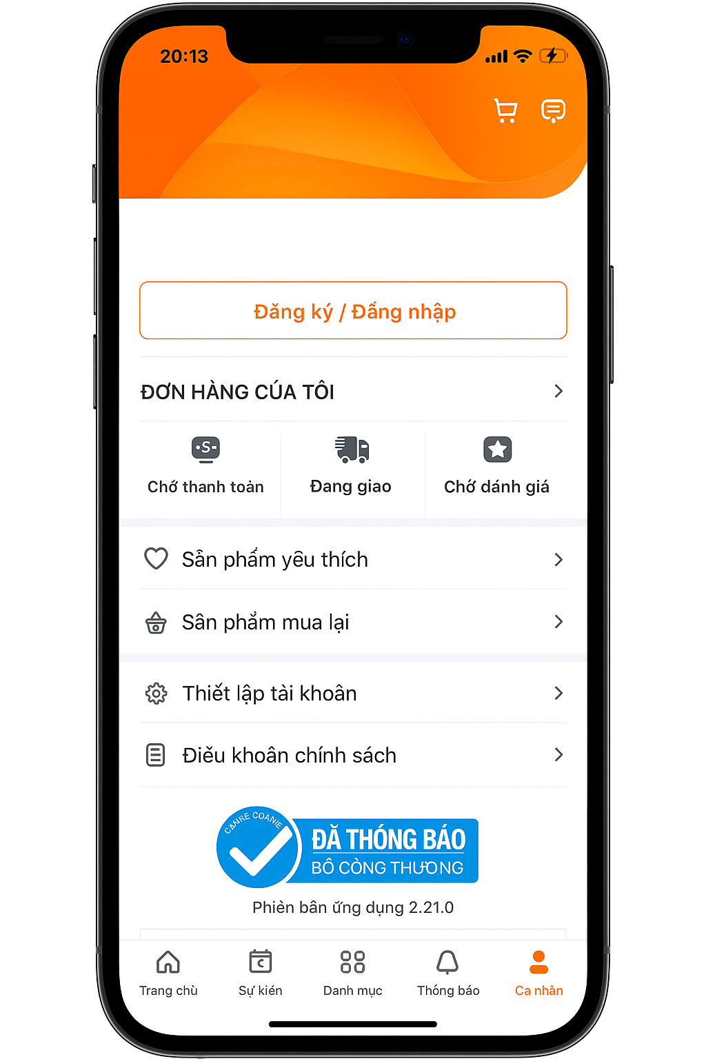 Giao diện App Droppii