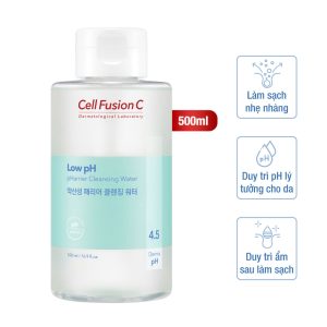 Nước Tẩy Trang Rửa Mặt Cấp Ẩm Cân Bằng độ pH Trên Da Cell Fusion C Low pH Pharrier Cleansing Water
