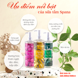 Sữa tắm hương hoa thảo mộc Spana 500ml