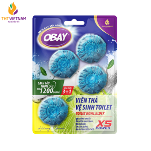 Viên thả vệ sinh Toilet Obay – Hương chanh, 200g/vỉ (Toilet cleaning blocks-Lemon)