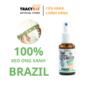 Keo ong xanh Tracybee Propolis Mint & Honey – Giảm đau rát họng, ho, viêm họng (Vị Bạc Hà)