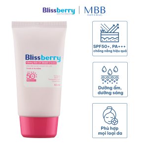 Kem chống nắng mỏng nhẹ sáng da SPF50+, PA+++ Blissberry 60ml