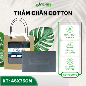 Thảm Chân NAM PHONG 45x75cm chất liệu 100% Cotton nhiều màu