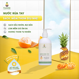 Nước rửa tay em bé FUWA3E sạch bay mùi tanh, diệt khuẩn 99% 300ml