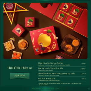 Bánh Trung Thu 2025 - Thu Tình Thân 02 (Hộp Đỏ 4 bánh) (kèm túi)
