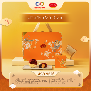Trung thu 2025 - Hộp Thu Vũ - Cam (6 bánh 120g)