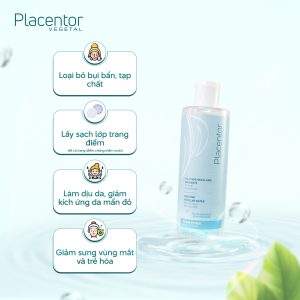 Nước tẩy trang làm dịu da nhạy cảm và vùng mắt công nghệ Micellar Placentor Soothing Micellar (Chai 250ml)