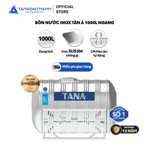 Bồn nước ngang Inox Tân Á 1.000L ĐK920 – Chỉ bán tại miền Bắc