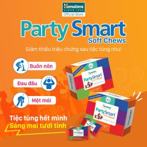 Hộp 10 viên Viên kẹo Party Smart hỗ trợ giảm buồn nôn, khó chịu sau tiệc tùng