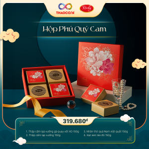 Trung thu 2025 - Hộp Phú Quý (4 bánh 150g) kèm túi