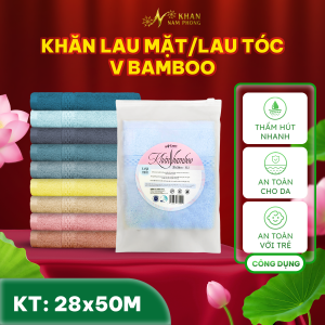 Khăn lau mặt V Bamboo NAM PHONG KT 28x50cm