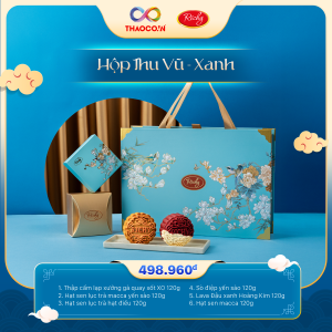 Trung thu 2025 - Hộp Thu Vũ - Xanh (6 bánh 120g)