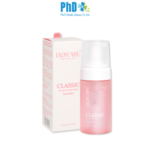 Dung dịch vệ sinh phụ khoa dạng bọt Ladycare Classic 90ML cho mẹ bầu, nam, nữ tuổi dậy thì