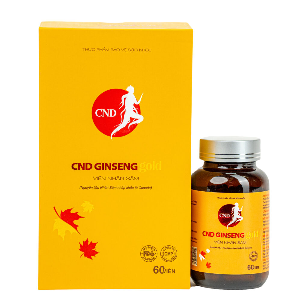 Viên nhân sâm CND Ginseng Gold – Tăng cường sức khỏe, đề kháng, giảm mệt mỏi (60 viên)